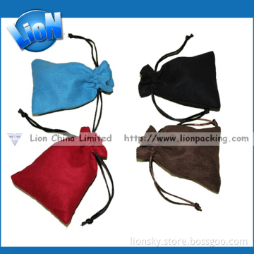 Drawstring Suede Pouch Bag for Jewelry (L-084)